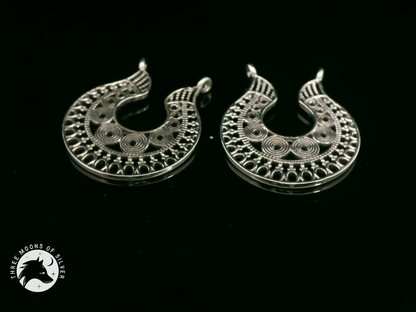 Exquisite Silver Hoop Earrings 25mm