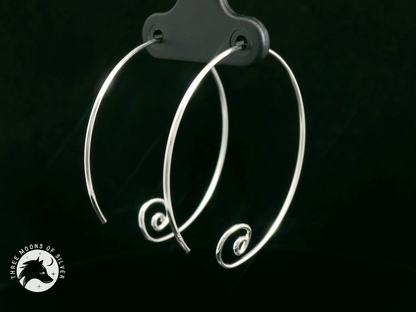 Elegant Silver Hoops 35mm