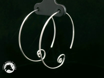 Elegant Silver Hoops 35mm