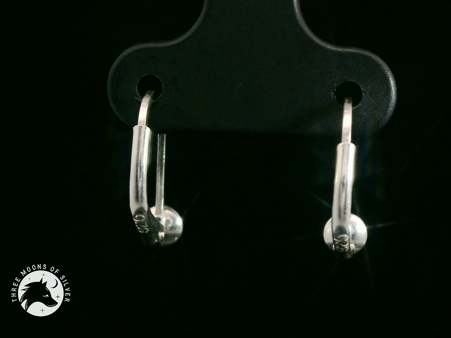 Silver Lever Back Earrings 13mm