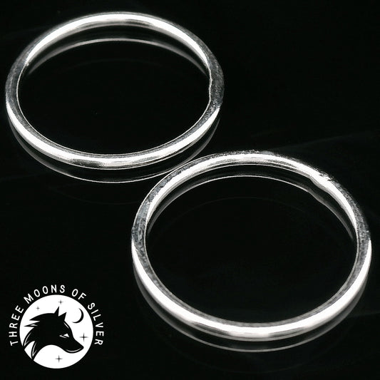 Elegant Silver Rings for Earrings 15mm