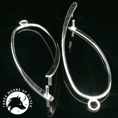 Elegant Silver Pendants for Earrings 40mm