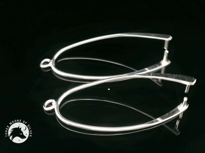 Elegant Silver Pendants for Earrings 40mm