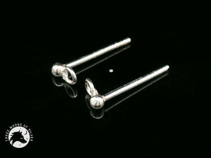Elegant Silver Sphere Stud Earrings 13mm