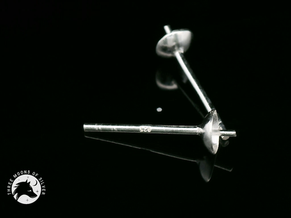 Elegant Silver Earring Post 4mm