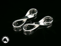 Elegant Silver Infinity Symbol Drop Earrings 19mm