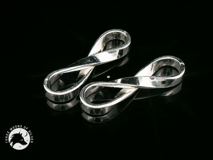 Elegant Silver Infinity Symbol Drop Earrings 19mm