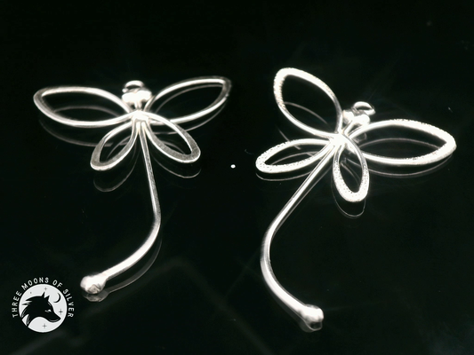 Elegant Silver Butterfly Drop Earrings 35mm