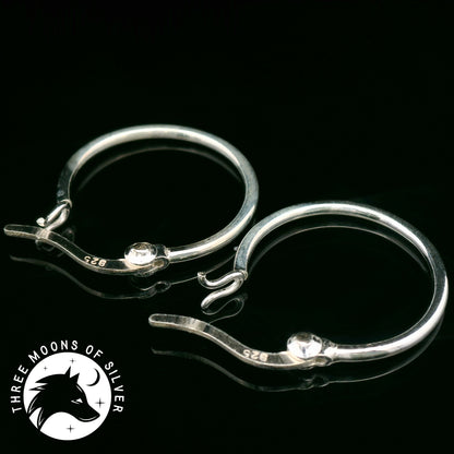 Elegant Silver Hoop Earrings 18mm