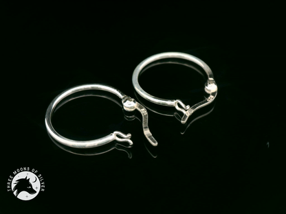 Elegant Silver Hoop Earrings 18mm
