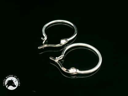 Elegant Silver Hoop Earrings 18mm