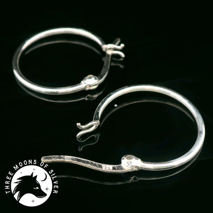 Elegant Silver Hoop Earrings 20mm