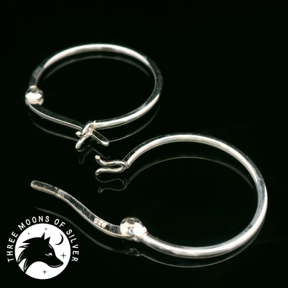 Elegant Silver Hoop Earrings 20mm