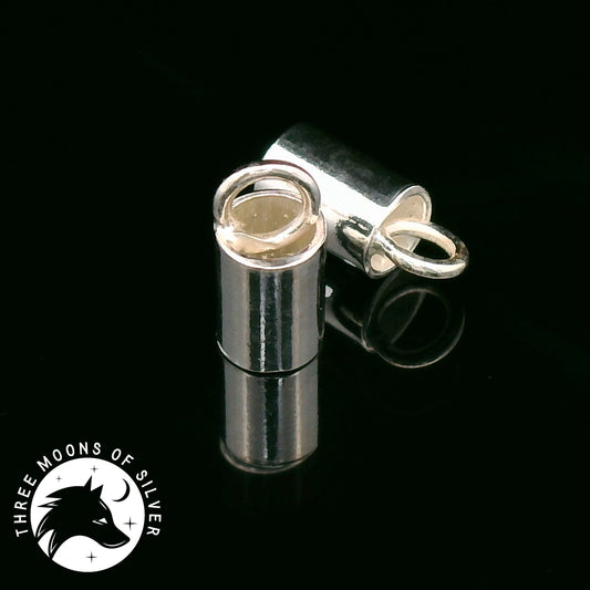 Silver Crimp Cap 6mm