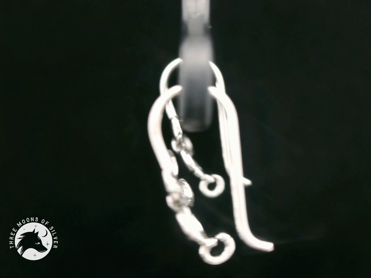 Stunning Silver Flower Fish Hook Earrings 15mm