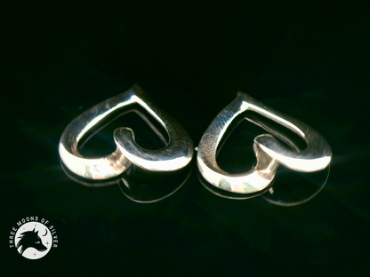 Elegant Silver Heart Drop Earrings 15mm