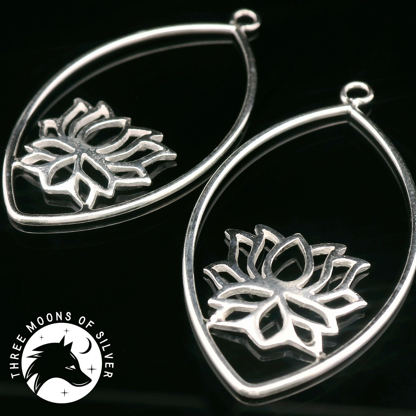 Elegant Silver Drops Earrings 35mm
