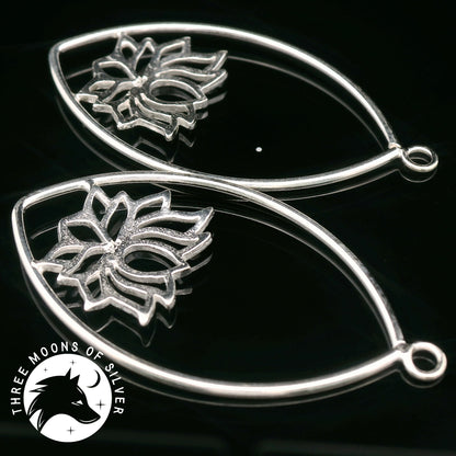 Elegant Silver Drops Earrings 35mm