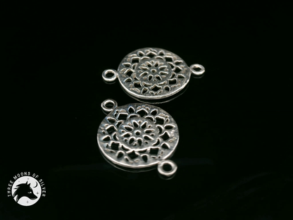 Intricate Silver Connectors for Earrings 20mm