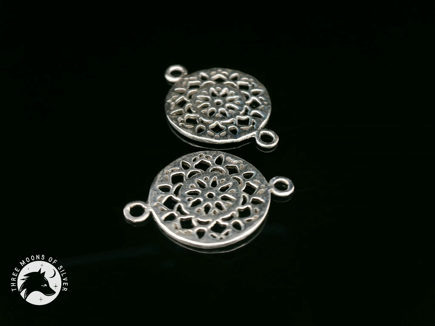 Intricate Silver Connectors for Earrings 20mm