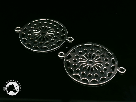 Intricate Silver Connectors for Necklace 20mm