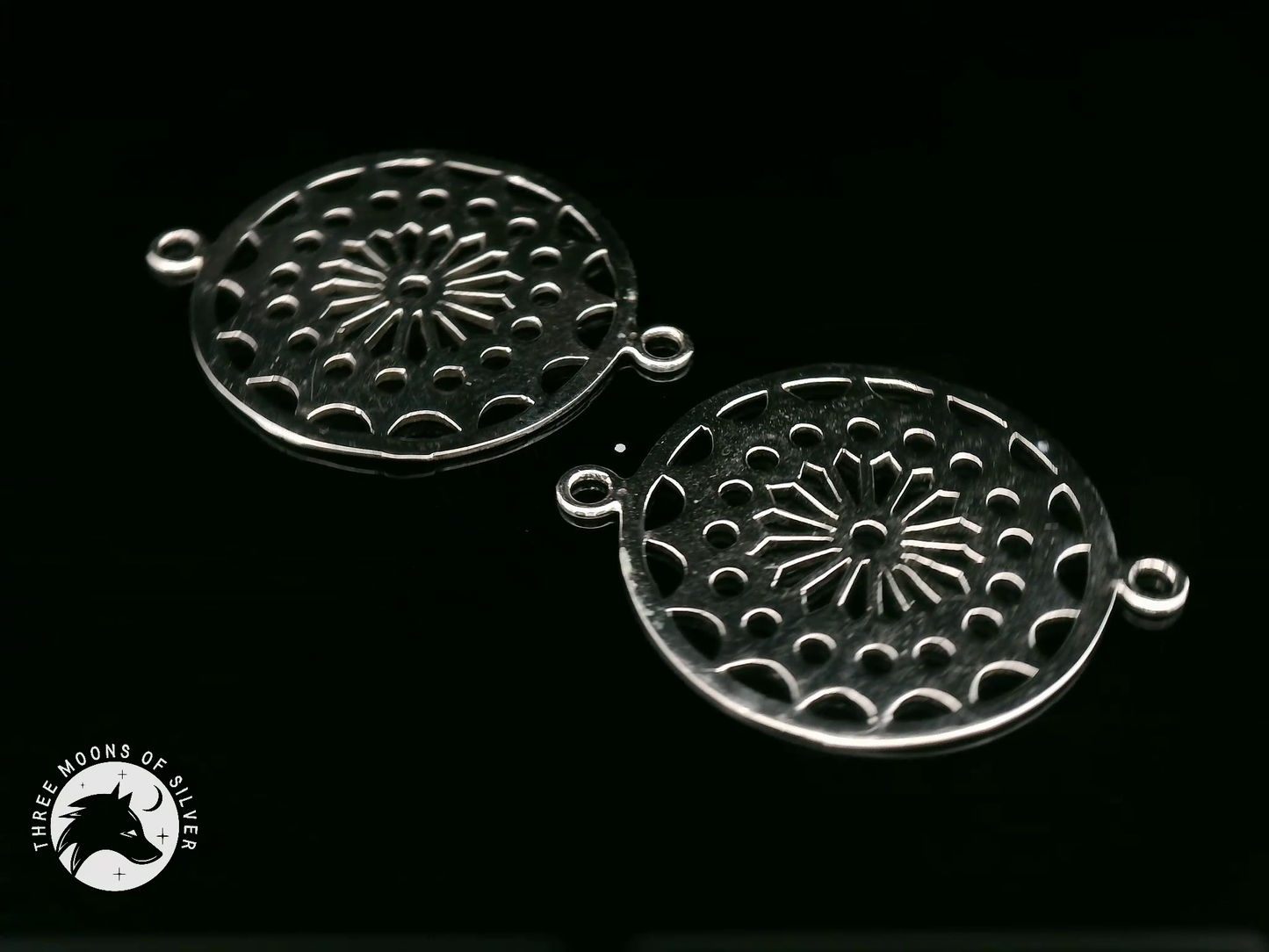 Intricate Silver Connectors for Necklace 20mm