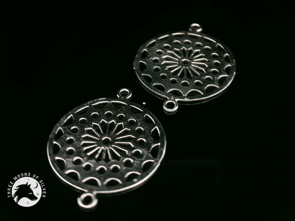 Intricate Silver Connectors for Necklace 20mm