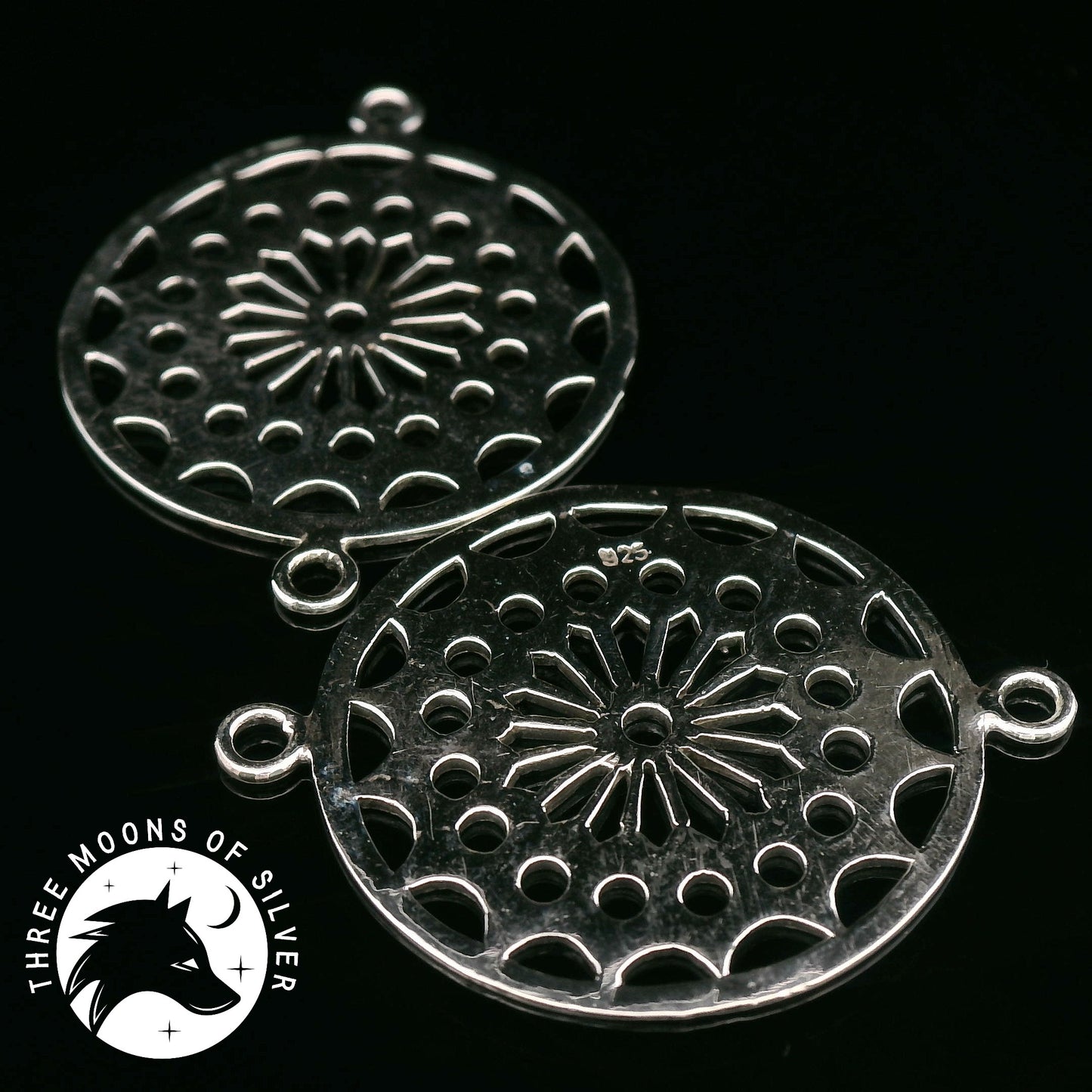 Intricate Silver Connectors for Necklace 20mm