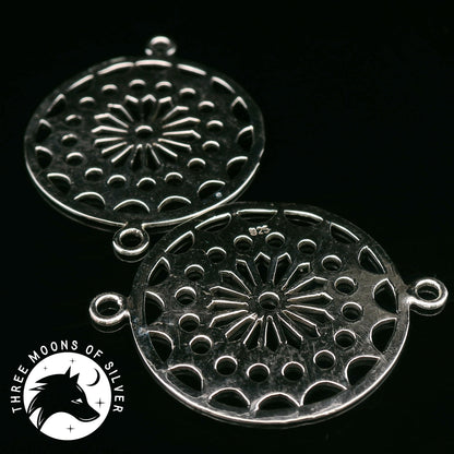 Intricate Silver Connectors for Necklace 20mm