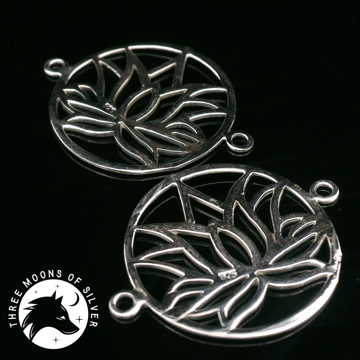 Intricate Silver Connectors for Earrings and Necklace 20mm