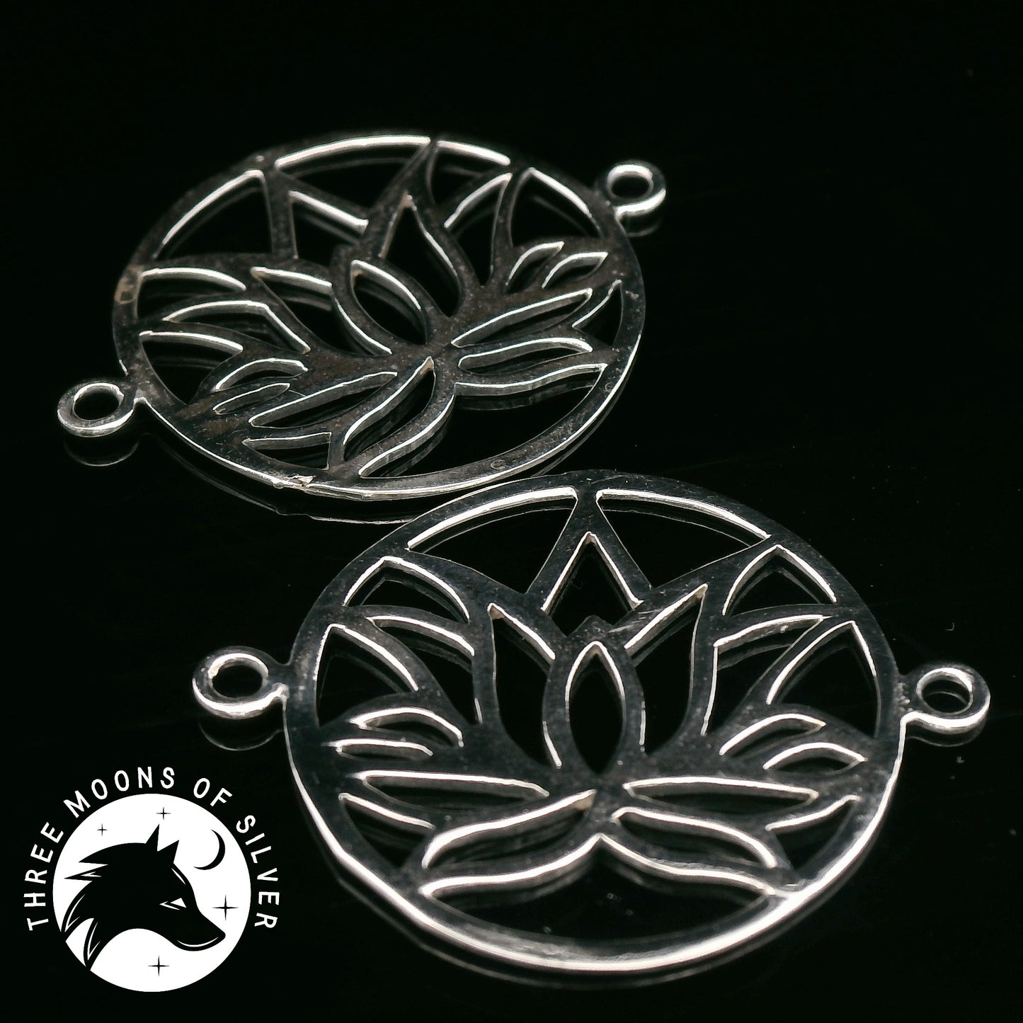 Intricate Silver Connectors for Earrings and Necklace 20mm