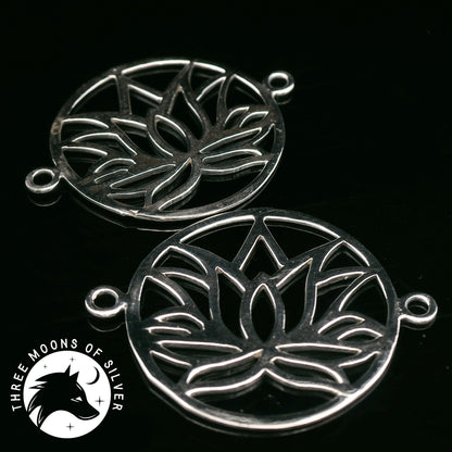 Intricate Silver Connectors for Earrings and Necklace 20mm