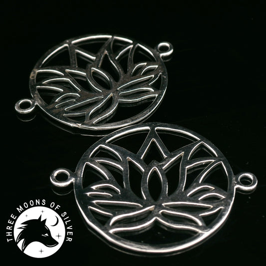 Intricate Silver Connectors for Earrings and Necklace 20mm
