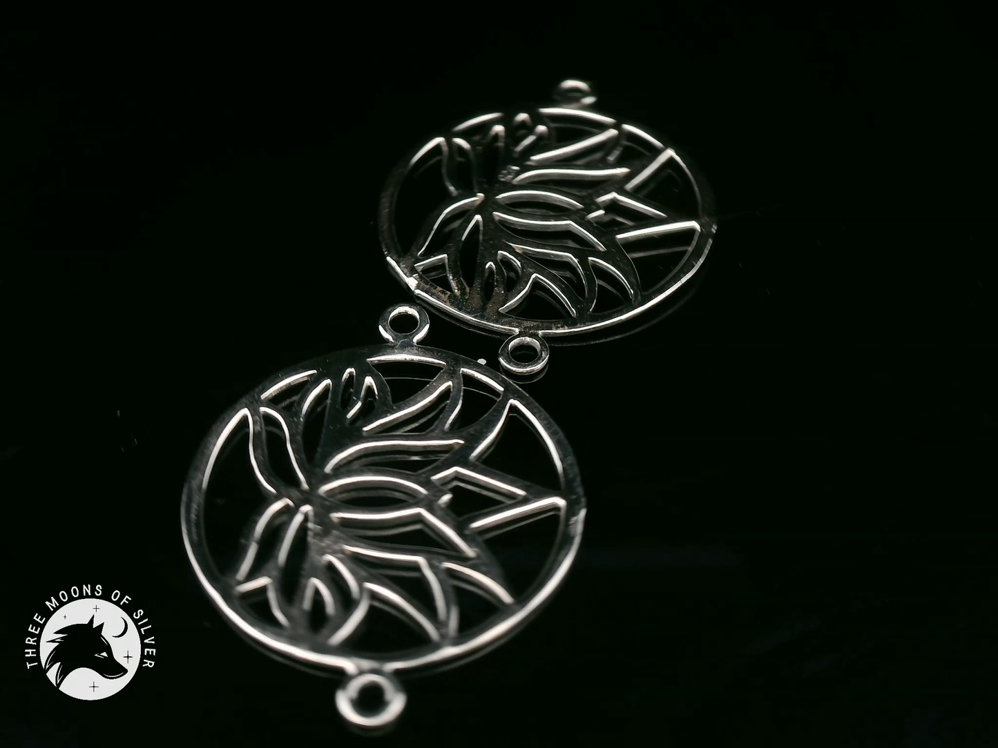 Intricate Silver Connectors for Earrings and Necklace 20mm