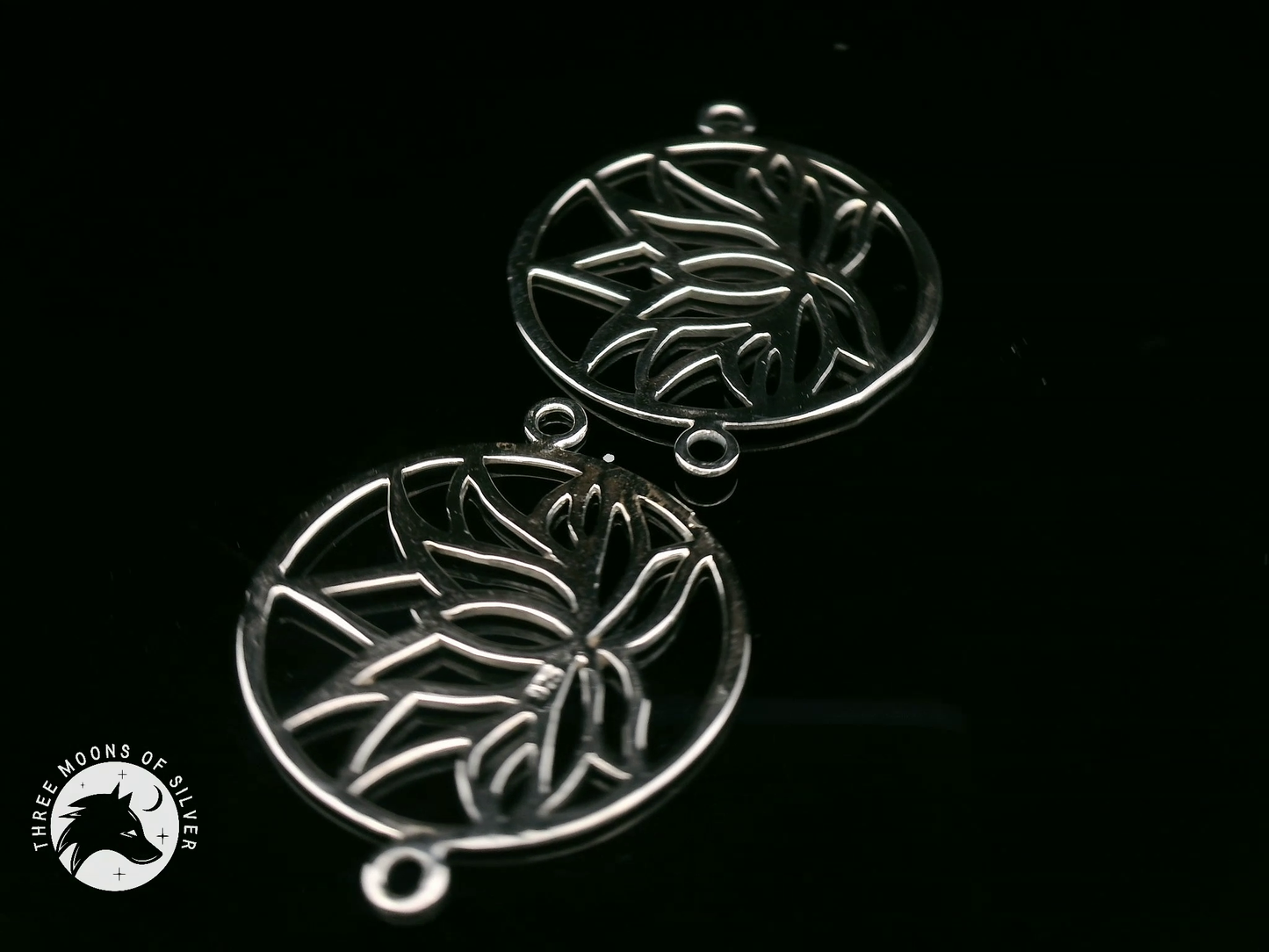 Intricate Silver Connectors for Earrings and Necklace 20mm