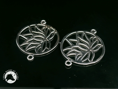 Intricate Silver Connectors for Earrings and Necklace 20mm