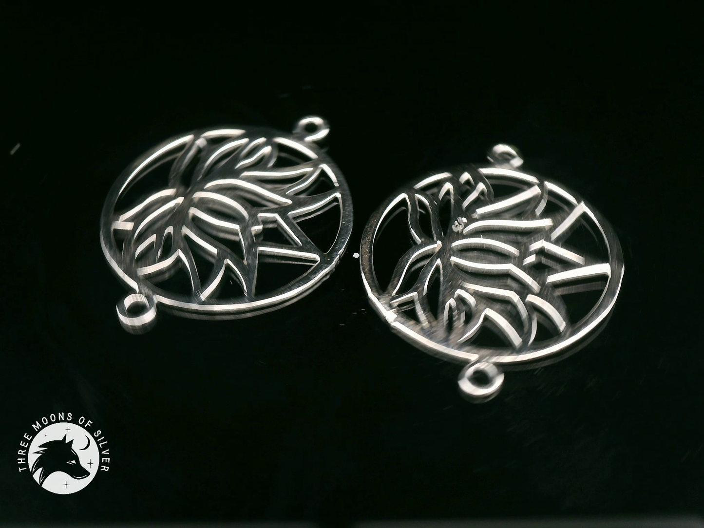 Intricate Silver Connectors for Earrings and Necklace 20mm