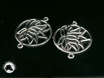 Intricate Silver Connectors for Earrings and Necklace 20mm