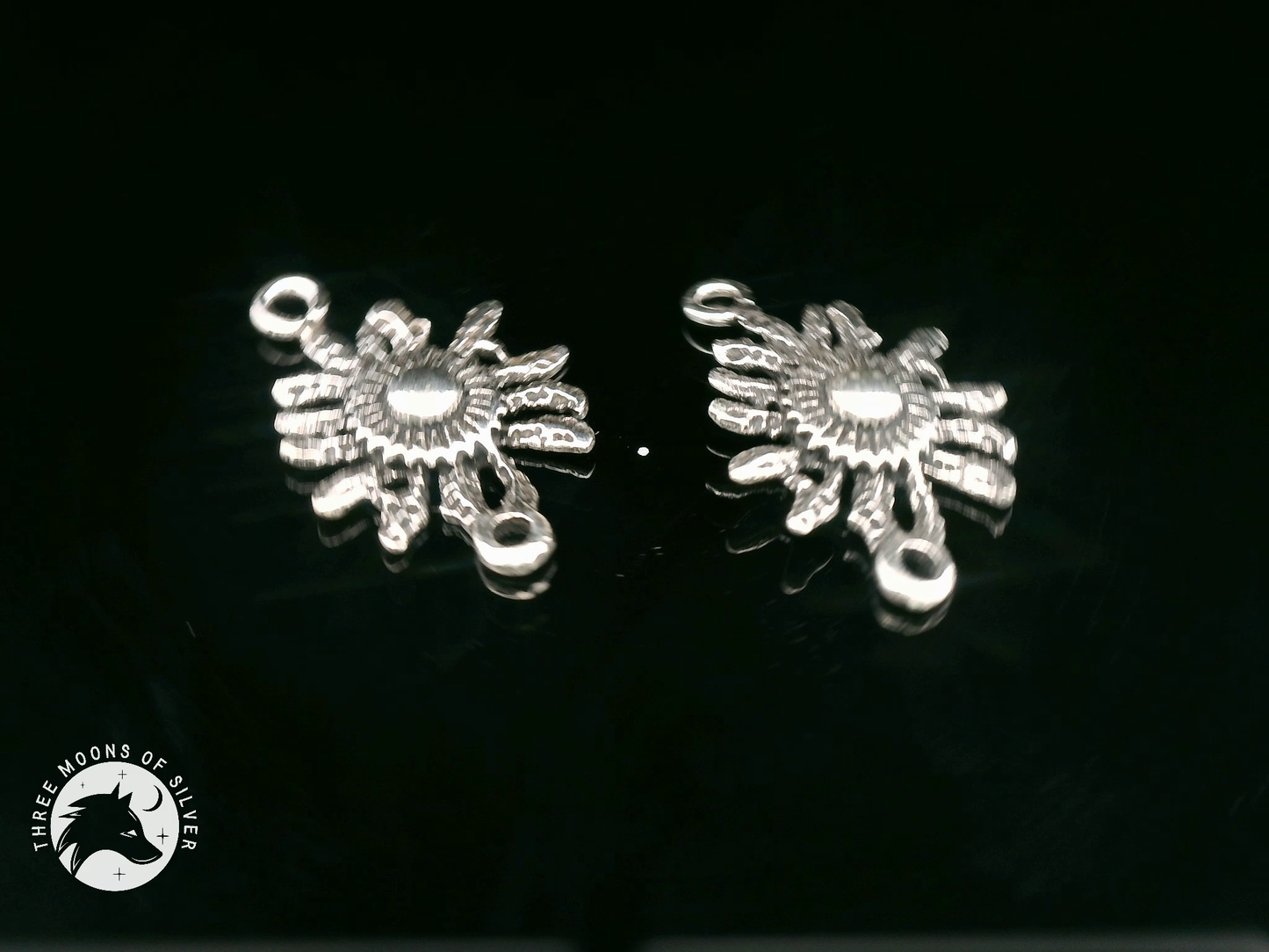 Intricate Silver Connectors for Earrings 20mm