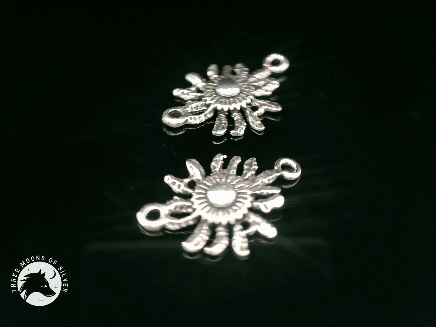 Intricate Silver Connectors for Earrings 20mm
