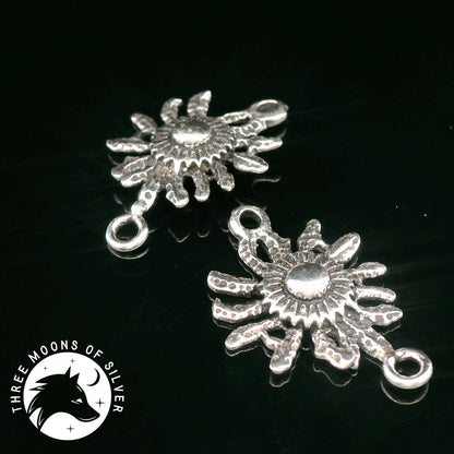 Intricate Silver Connectors for Earrings 20mm