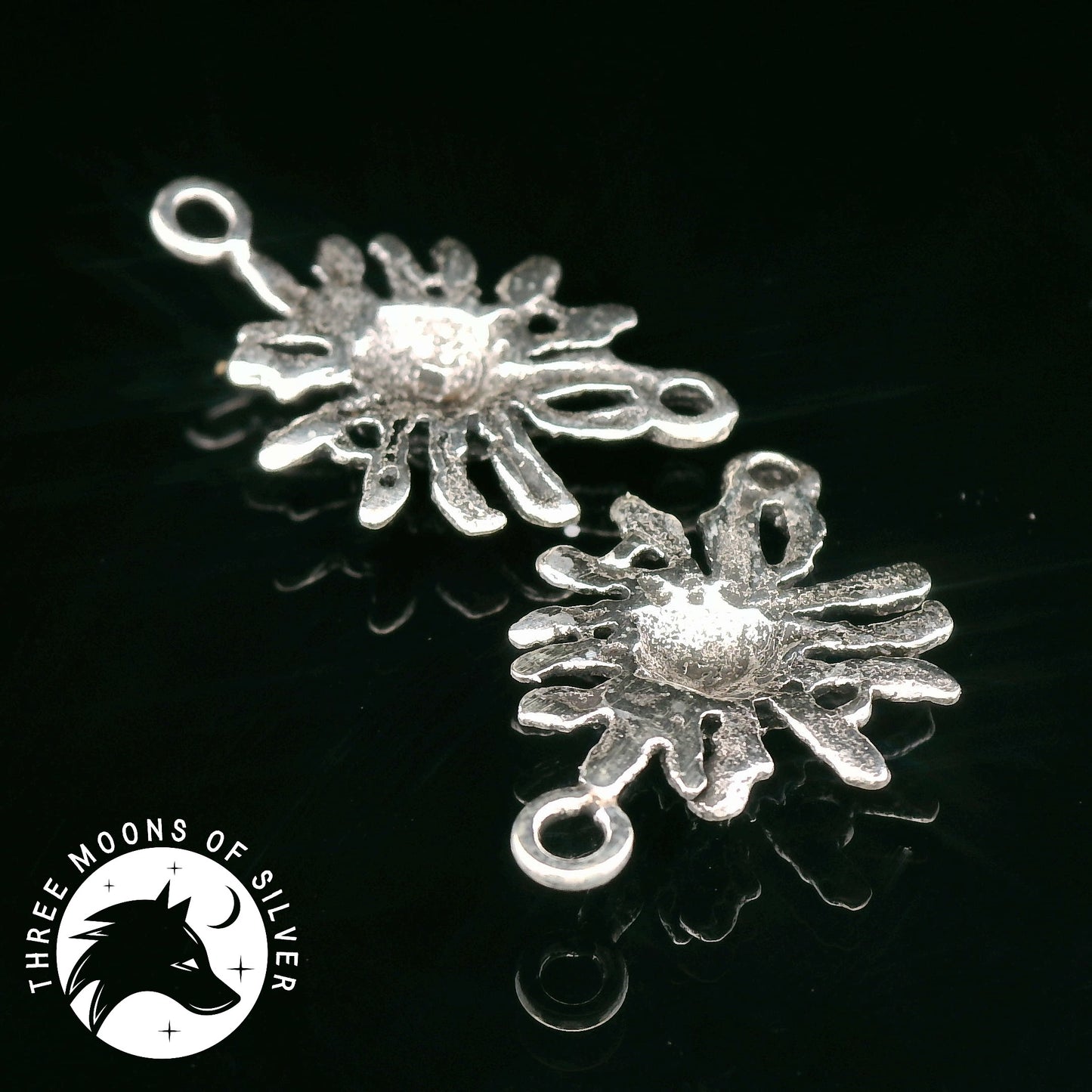 Intricate Silver Connectors for Earrings 20mm