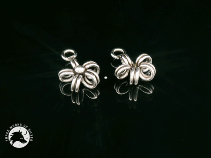 Minimalistic Silver Flower Charms 10mm