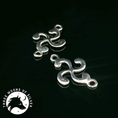 Elegant Silver Brooches Connector for Earrings and Necklace 19mm