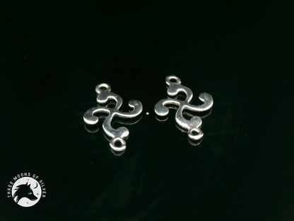 Elegant Silver Brooches Connector for Earrings and Necklace 19mm