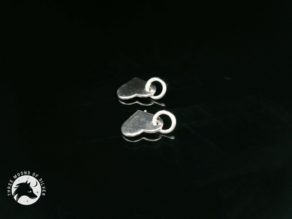 Elegant Silver Heart Charms 12mm