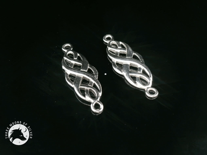 Intricate Silver Connectors for Earrings and Necklace 25mm