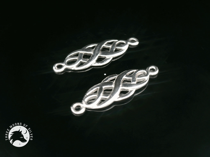 Intricate Silver Connectors for Earrings and Necklace 25mm