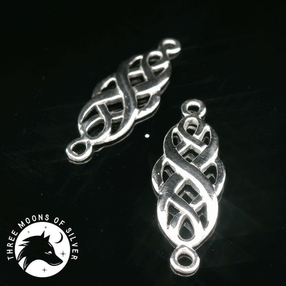 Intricate Silver Connectors for Earrings and Necklace 25mm
