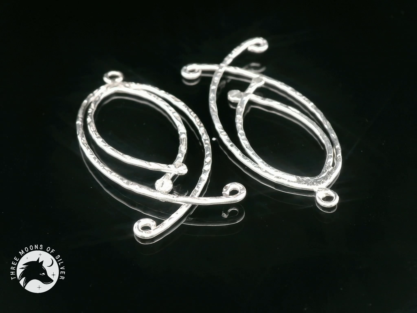 Elegant Silver Drop Earrings 37mm
